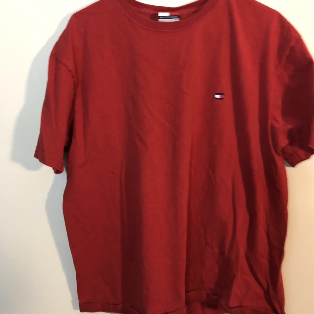 Red Tommy Hilfiger shirt